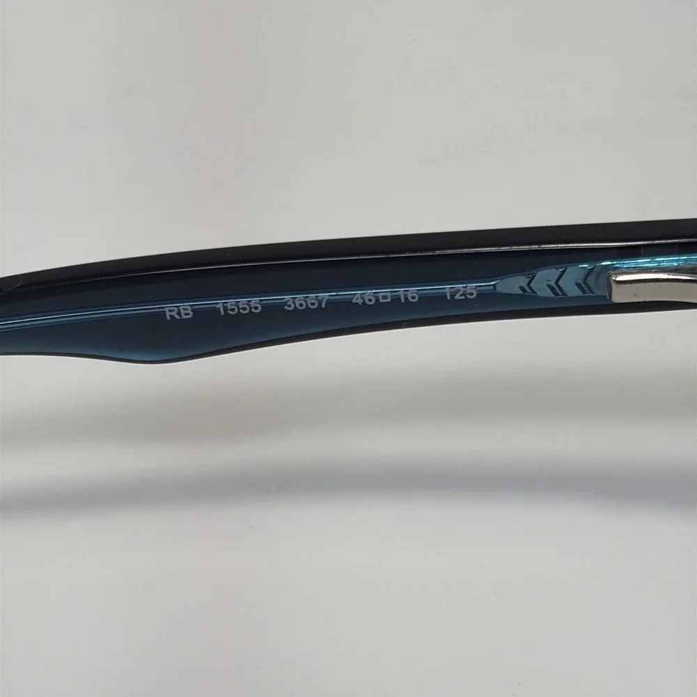 RAY-BAN Kids EYEGLASSES FRAMES ONLY RB1555 3667 BLACK / BLUE FULL RIM 48-16-125